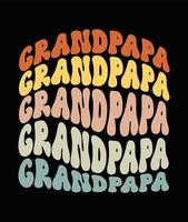 grand-père papa grand-père word warp typographie vecteur