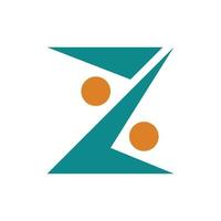 lettre z logo moderne de la communauté humaine vecteur