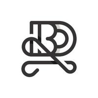 lettre bd logo d'entreprise monogramme stylisé vecteur