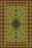 conception de tapis vert brun oriental, texture vectorielle. vecteur