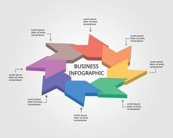 modèle de graphique d'étape pour infographie pour présentation pour 8 éléments vecteur