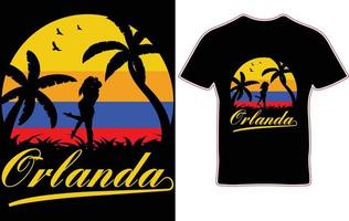 conception de t-shirt orlanda. vecteur