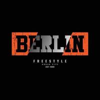 typographie d'illustration de berlin. parfait pour la conception de t-shirt vecteur