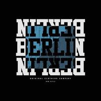 typographie d'illustration de berlin. parfait pour la conception de t-shirt vecteur