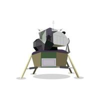 apollo 11 module lunaire aigle illustration vectorielle isolée sur fond blanc. vecteur