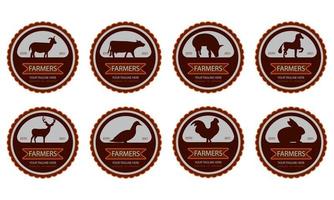 divers animaux pondant des oeufs icône logo vecteur