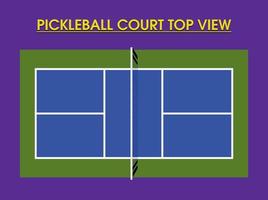 vue de dessus du terrain de pickleball vecteur