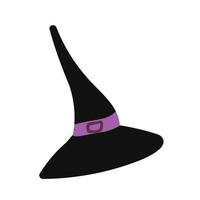 illustration vectorielle de chapeau de sorcière halloween. chapeau effrayant vecteur