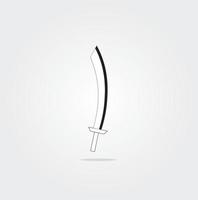 armes isolées arabes. art d'icône simple, couteau arabe pour la chasse vecteur