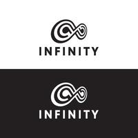 conception d'illustration de modèle de logo vectoriel infini.