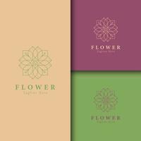 fleur de beauté, modèle de logo de spa conception de bien-être pour le vecteur d'affaires de bien-être santé