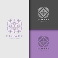 fleur de beauté, modèle de logo de spa conception de bien-être pour le vecteur d'affaires de bien-être santé