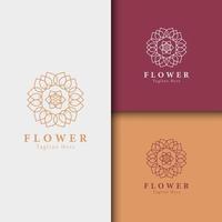 fleur de beauté, modèle de logo de spa conception de bien-être pour le vecteur d'affaires de bien-être santé