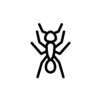 fourmi contour la faune animal simple minimaliste vecteur