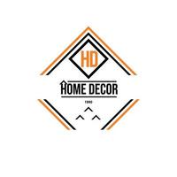 création de logo pour la décoration de la maison sur fond blanc vecteur