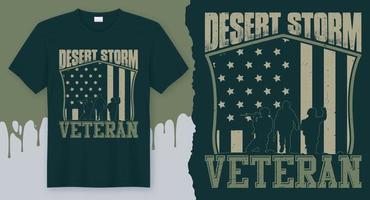vétéran de la tempête du désert, conception de t-shirt de la journée des anciens combattants. vecteur