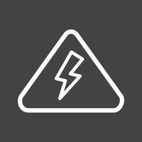 icône inversée de la ligne de danger électrique vecteur