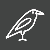 icône inversée de ligne d'oiseau vecteur