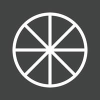 icône inversée de ligne de roue vecteur