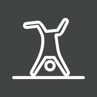icône inversée de la ligne i de gymnastique vecteur