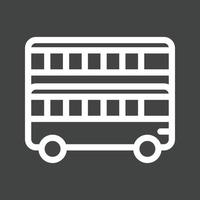 icône inversée de la ligne de bus double vecteur