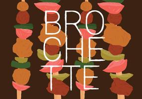 Vecteur de nourriture Brochette coloré gratuit