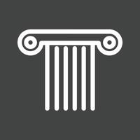 icône inversée de ligne de pilier vecteur