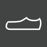 icône inversée de la ligne de chaussures décontractées vecteur