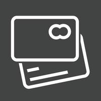 icône inversée de la ligne de carte de crédit vecteur