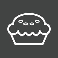 icône de ligne de tarte inversée vecteur