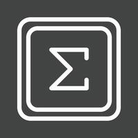 icône inversée de la ligne de symbole de sommation vecteur