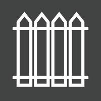 icône inversée de la ligne de clôture vecteur
