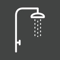 icône inversée de la ligne de douche vecteur