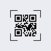 scannez la vue de la caméra du code qr. capture de code numérique avec la technologie d'identification des informations de code-barres en ligne des applications et des marchandises avec la possibilité de vérifier et de vérifier le lecteur Web sur un smartphone vectoriel. vecteur