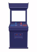 modèle de machine de jeu d'arcade. console bleue rétro avec modèle d'écran vide. vecteur