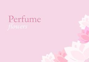 fond rose de parfum floral. pétales rouges avec arrivée de feuilles élégantes printemps romantique chaud et floraison vectorielle d'ornement naturel. vecteur