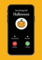 appel entrant halloween une belle affiche vecteur