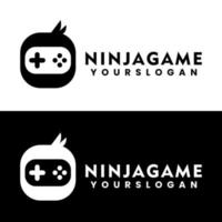 création de logo moderne de jeu ninja vecteur