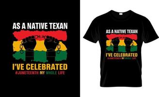 conception de t-shirt juneteenth, slogan de t-shirt juneteenth et conception de vêtements, typographie juneteenth, vecteur juneteenth, illustration juneteenth