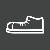 icône inversée de la ligne de chaussures vecteur