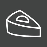 icône inversée de ligne de tarte aux pommes vecteur
