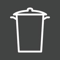 icône inversée de la ligne de la poubelle vecteur