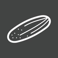 icône inversée de ligne de concombre vecteur