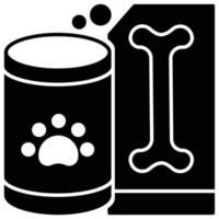 icône de la nourriture en conserve, thème de l'animalerie vecteur