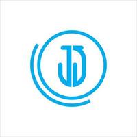 logo monogramme jj j simple et moderne vecteur