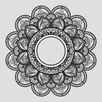 oeuvre de mandala vecteur libre indien floral avec un arrière-plan simple