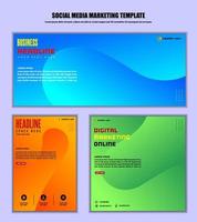 arrière-plan abstrait médias sociaux post design moderne, pour le marketing numérique d'entreprise en ligne, modèle de bannière et d'affiche. vecteur