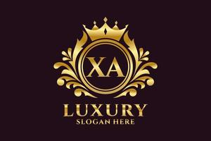 modèle de logo de luxe royal lettre xa initial dans l'art vectoriel pour les projets de marque luxueux et autres illustrations vectorielles.