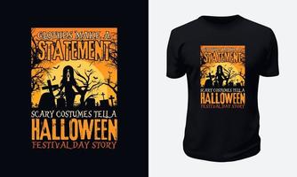 conception de t-shirt d'halloween vecteur