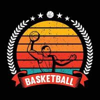 vecteur de conception de t shirt de basket-ball